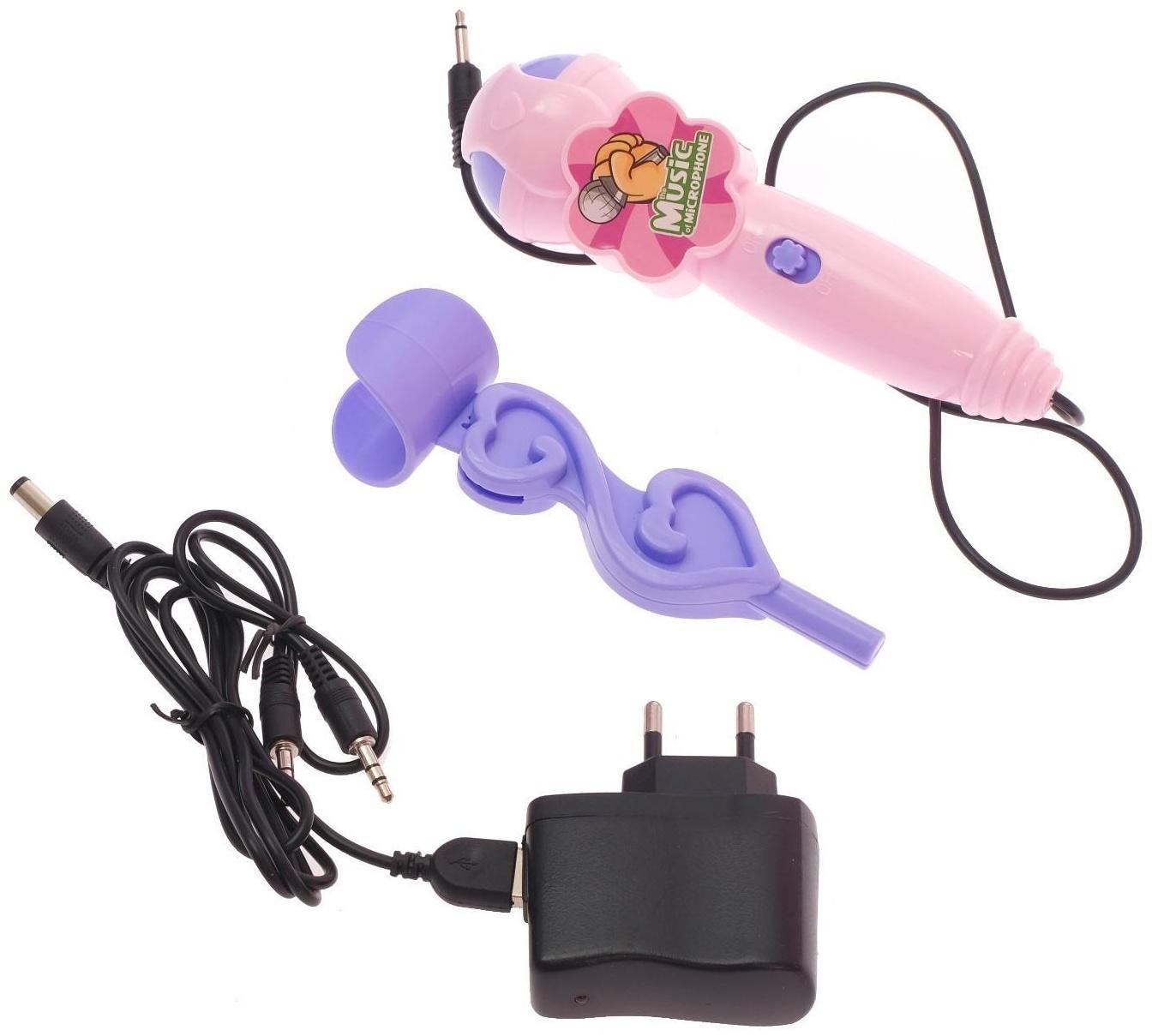 Пианино «Розовая мечта» с микрофоном и стульчиком, световые и звуковые эффекты