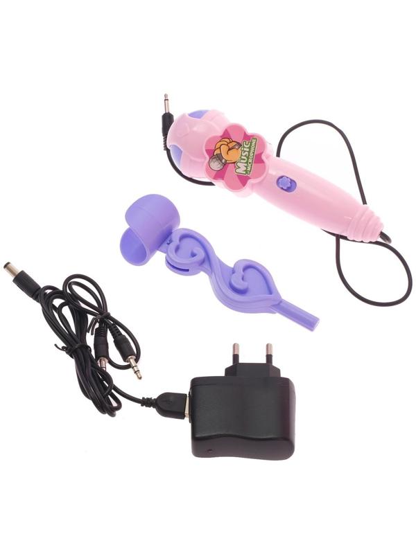 Пианино «Розовая мечта» с микрофоном и стульчиком, световые и звуковые эффекты