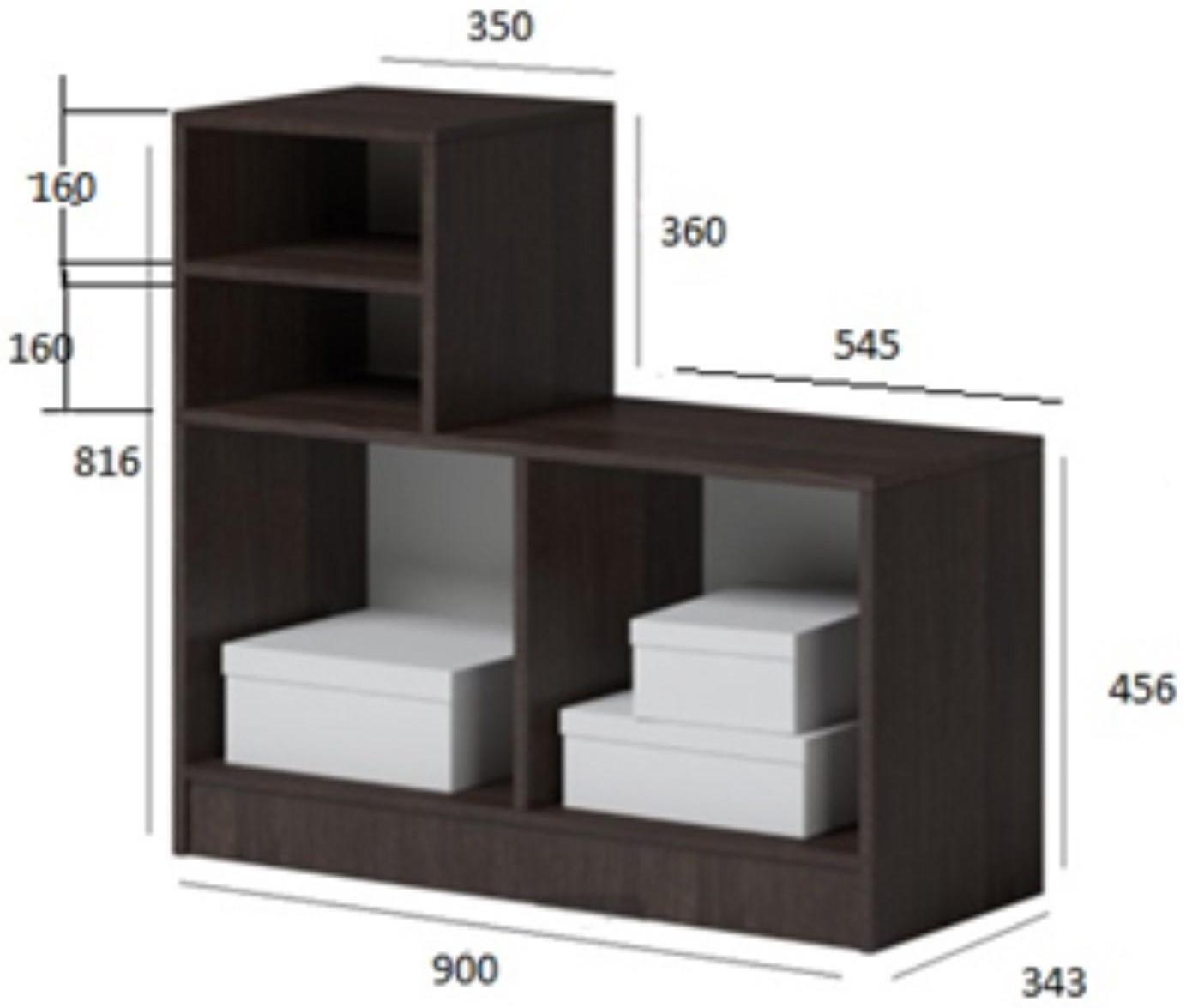 Комод-обувница Энтер 900х343х816  Дуб сонома/белый