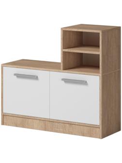 Комод-обувница Энтер 900х343х816  Дуб сонома/белый