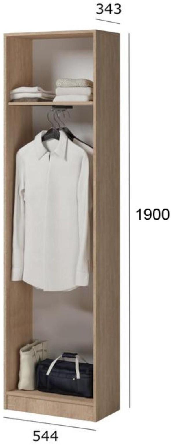 Шкаф Энтер 544х344х1900 Дуб сонома/белый