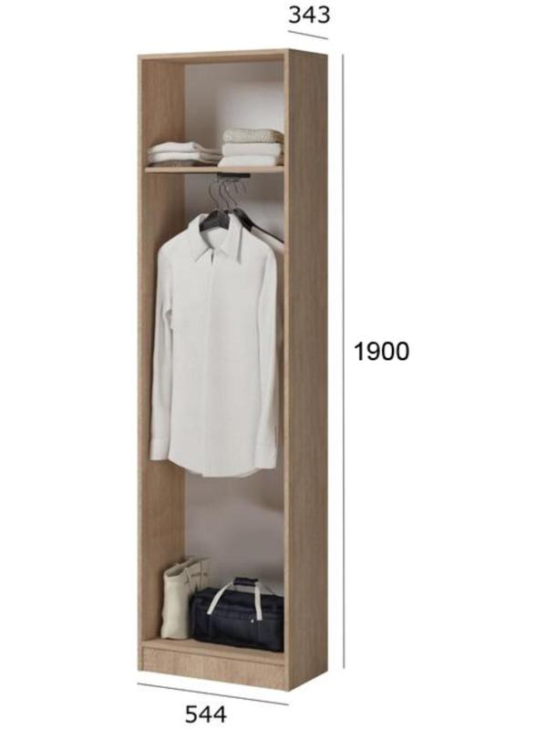 Шкаф Энтер 544х344х1900 Дуб сонома/белый