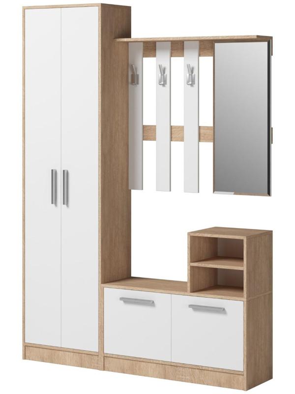 Шкаф Энтер 544х344х1900 Дуб сонома/белый