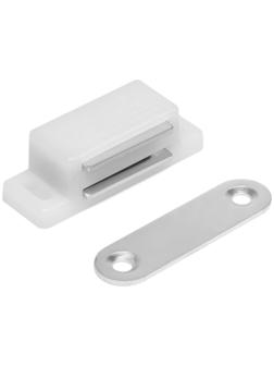 Магнит мебельный M001W, 41х13 маленький, белый