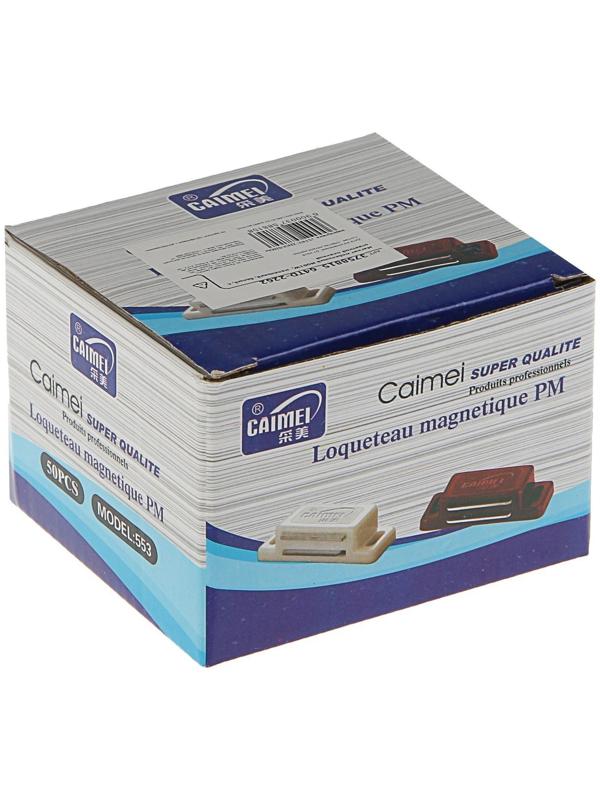 Магнит мебельный M001W, 41х13 маленький, белый