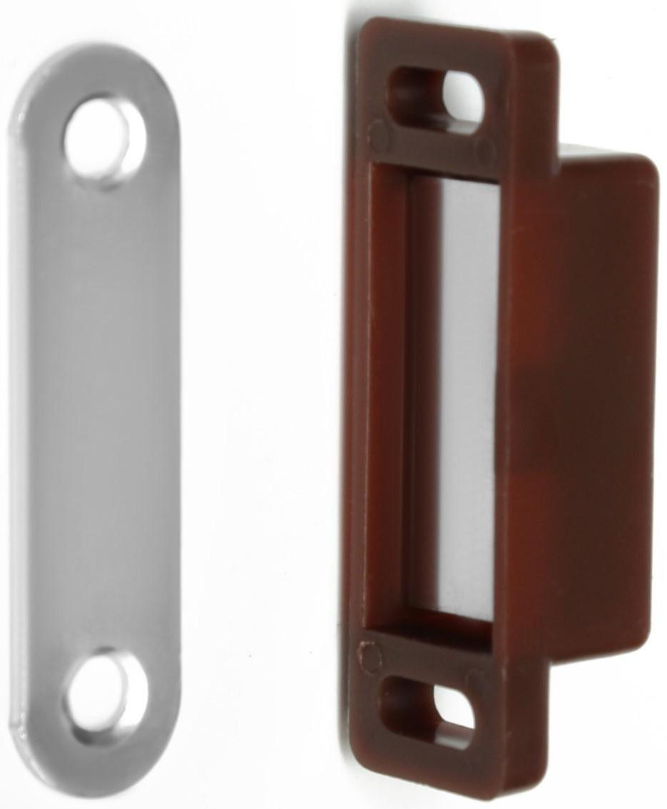 Магнит мебельный M001BR, 41х13, маленький, коричневый