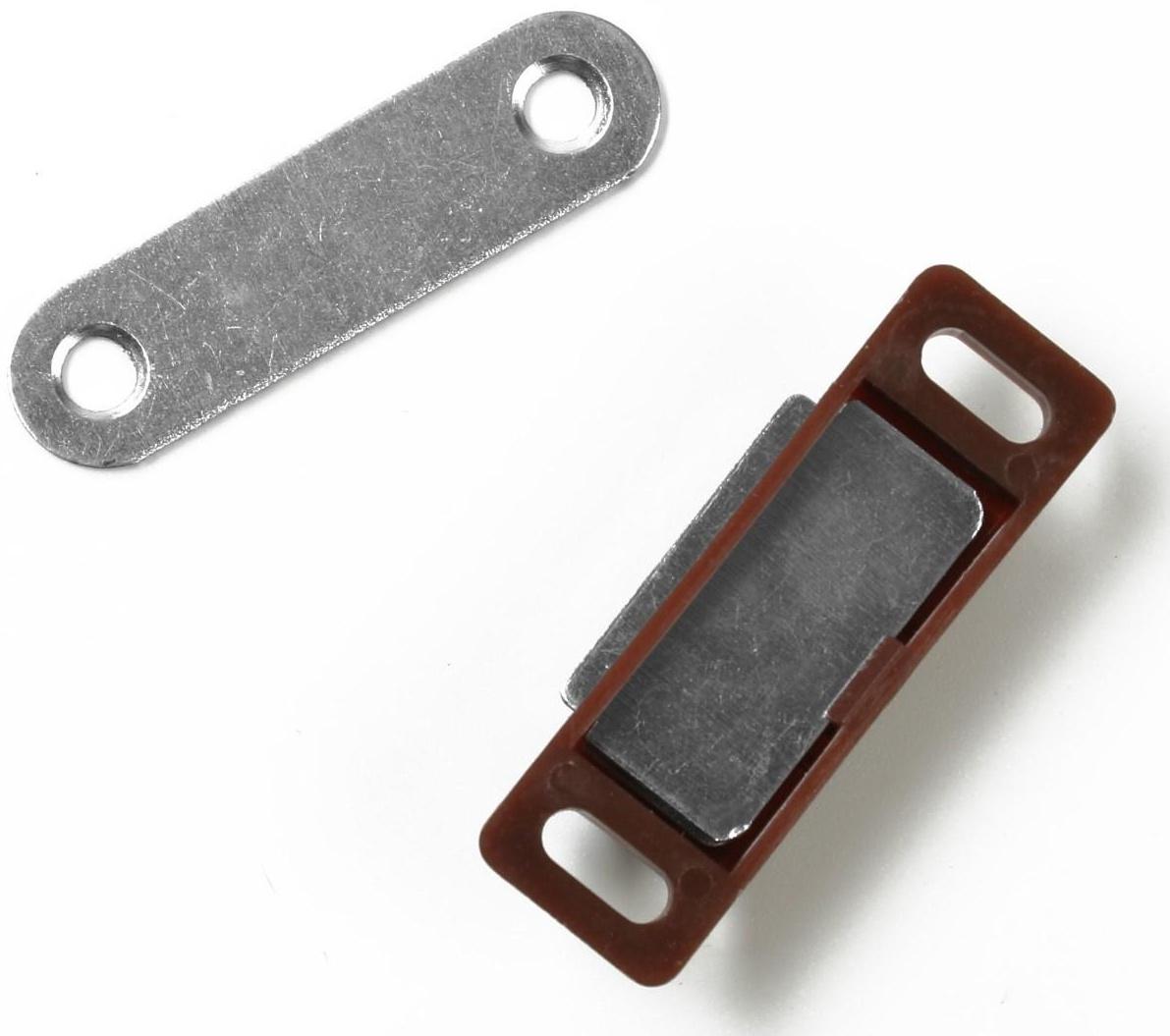 Магнит мебельный M001BR, 41х13, маленький, коричневый