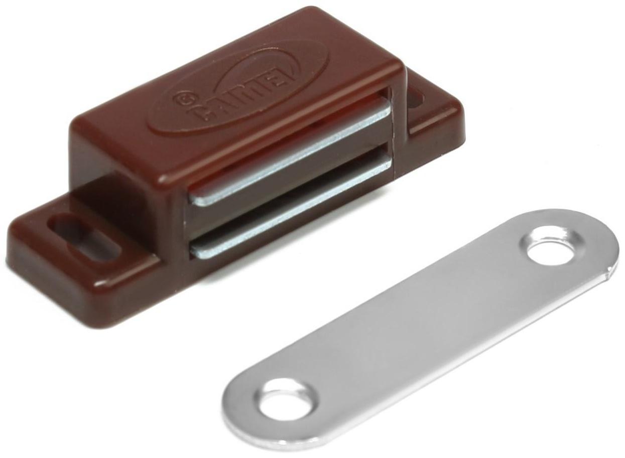 Магнит мебельный M001BR, 41х13, маленький, коричневый