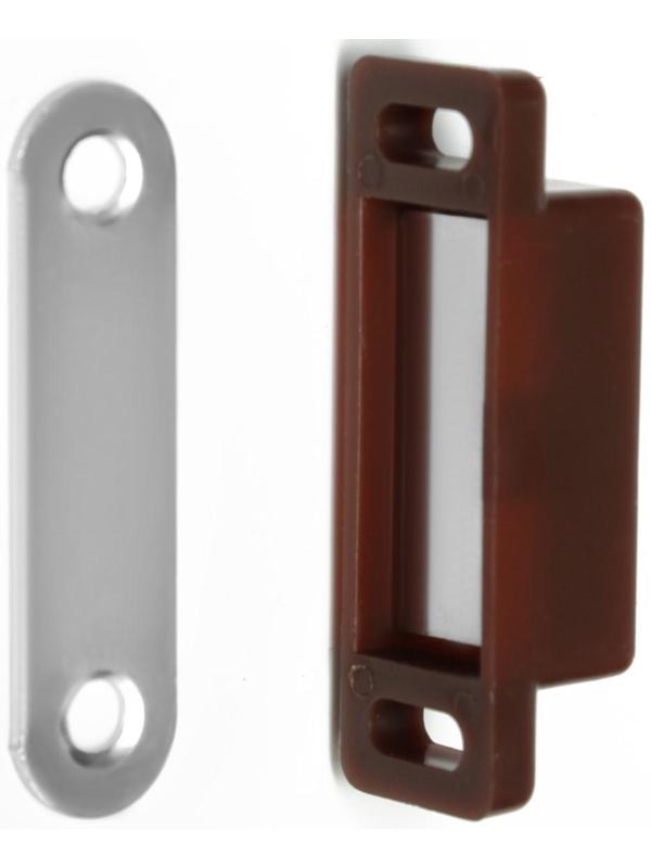 Магнит мебельный M001BR, 41х13, маленький, коричневый