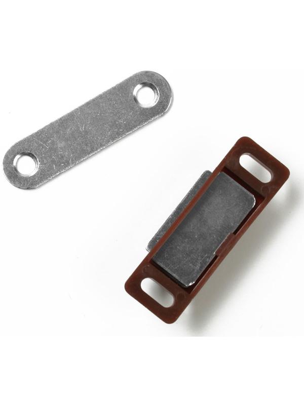 Магнит мебельный M001BR, 41х13, маленький, коричневый