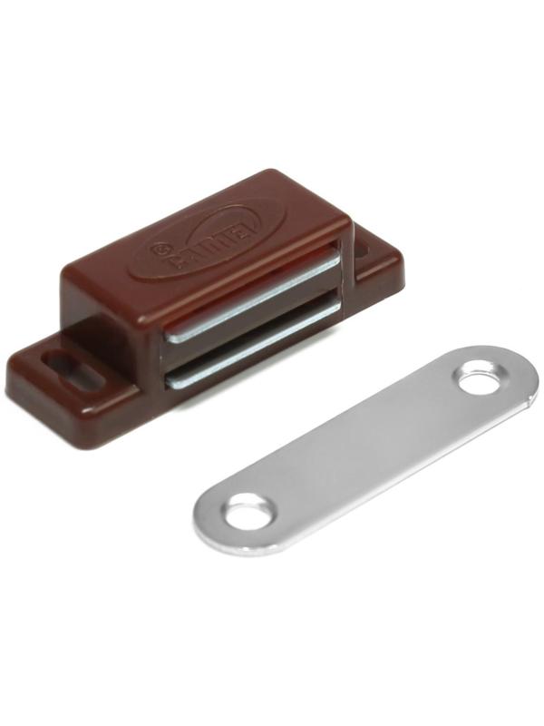 Магнит мебельный M001BR, 41х13, маленький, коричневый