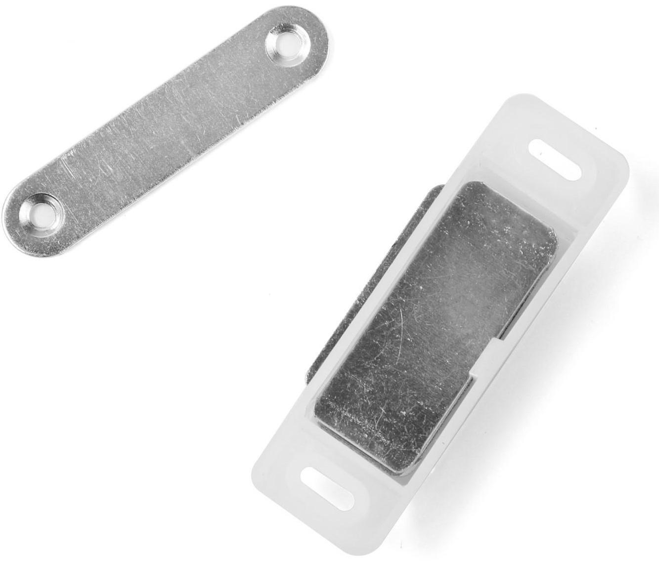 Магнит мебельный M003W, 72х13, большой, белый