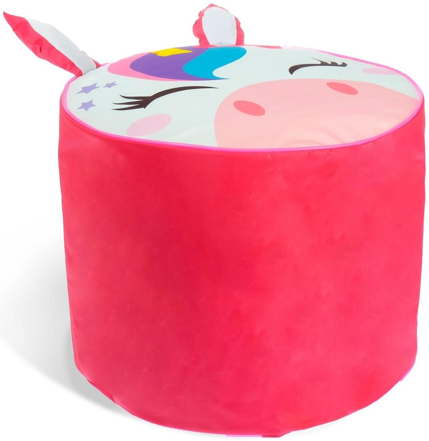 Мягкая игрушка-пуфик «Единорог», 40 × 40 см, цвет розовый