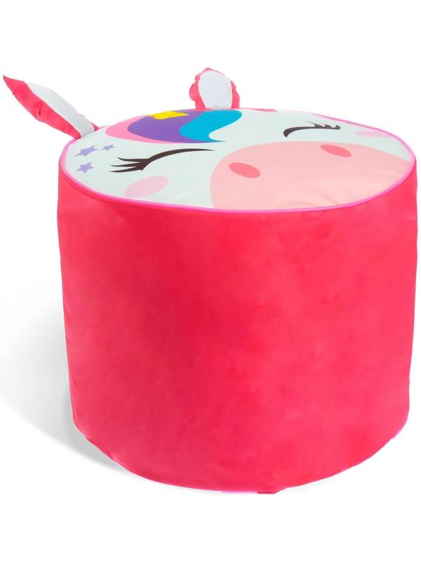 Мягкая игрушка-пуфик «Единорог», 40 × 40 см, цвет розовый