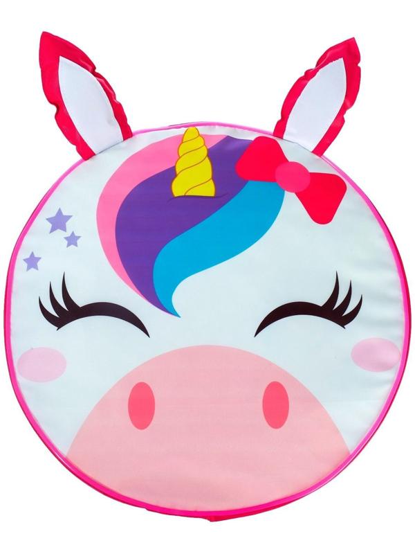 Мягкая игрушка-пуфик «Единорог», 40 × 40 см, цвет розовый