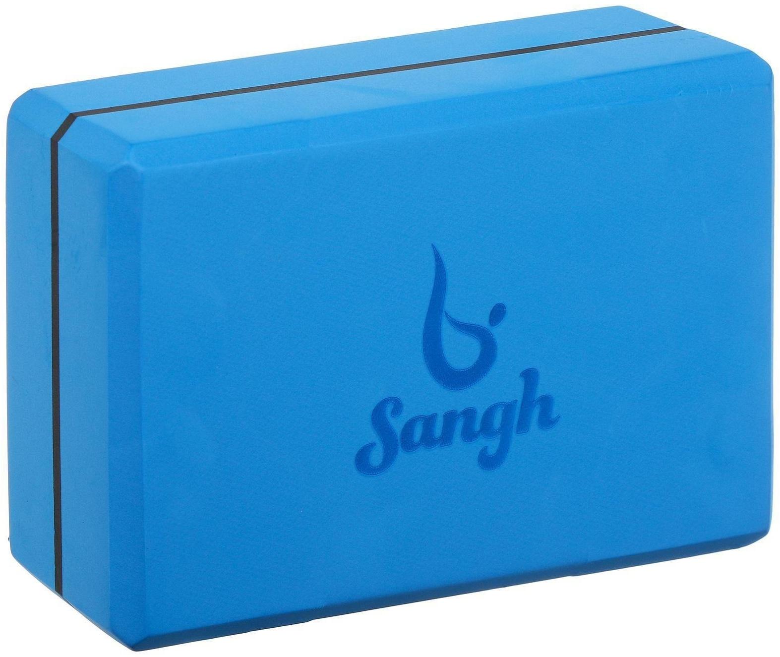 Блок для йоги, 23 х 15 х 8 см, 120 г, цвет синий