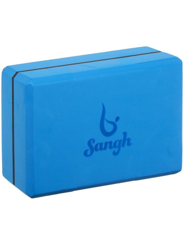Блок для йоги, 23 х 15 х 8 см, 120 г, цвет синий