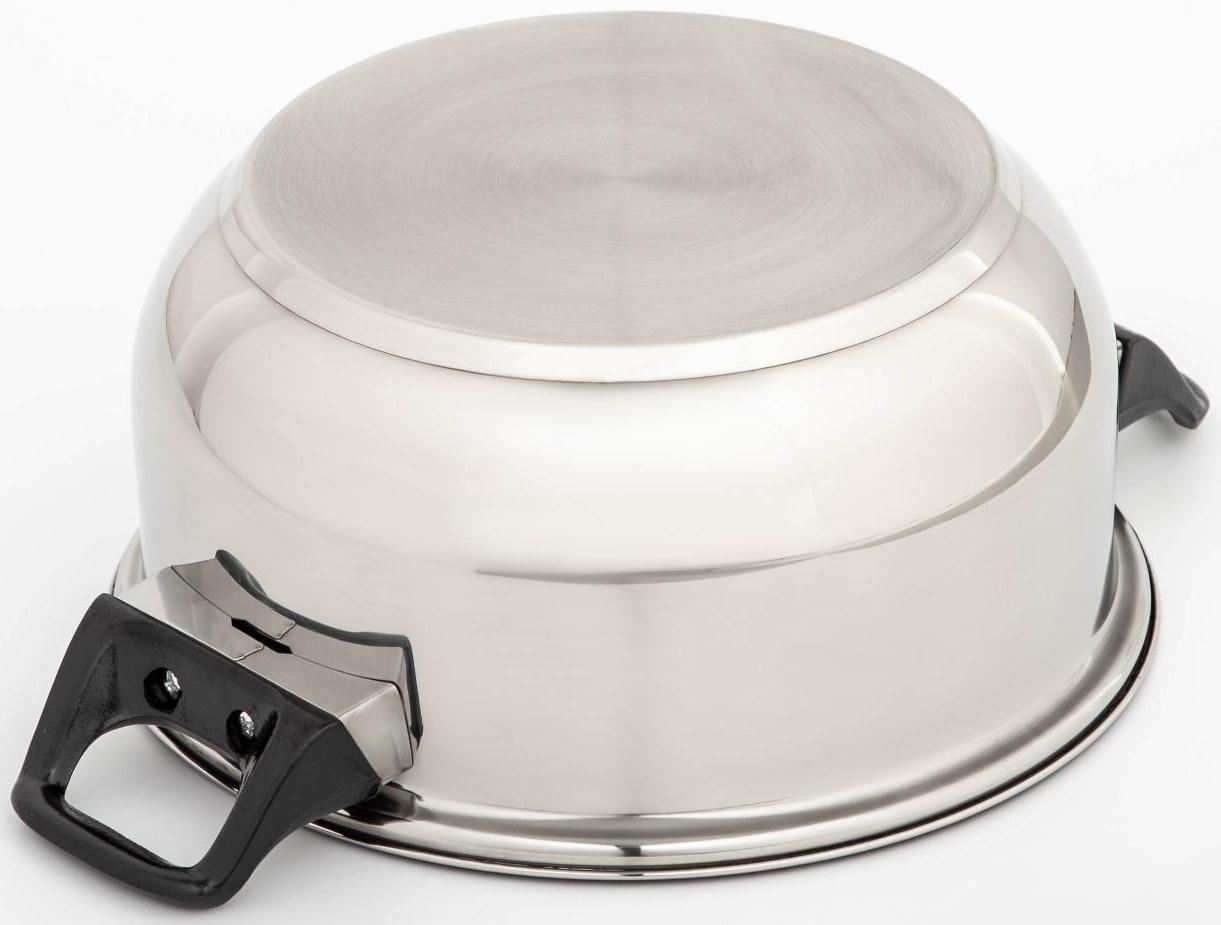Кастрюля, 3,7 л, d=22 см, капсульное дно, стеклянная крышка