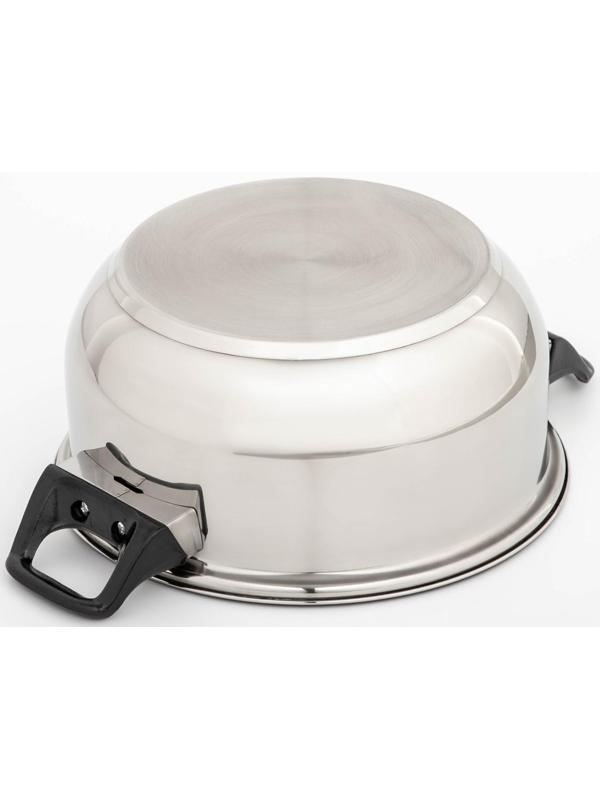 Кастрюля, 3,7 л, d=22 см, капсульное дно, стеклянная крышка