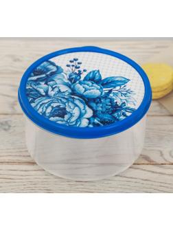 Ланч-бокс круглый «Гжель». 500 мл