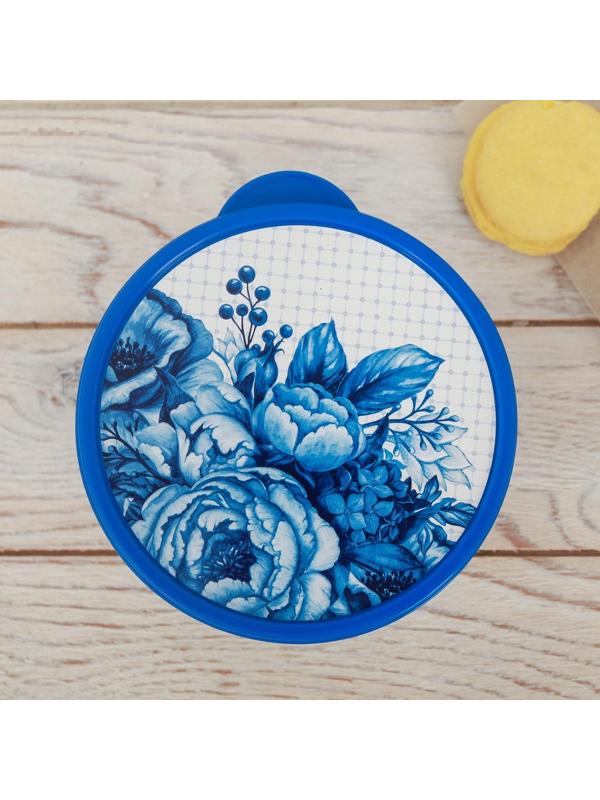 Ланч-бокс круглый «Гжель». 500 мл