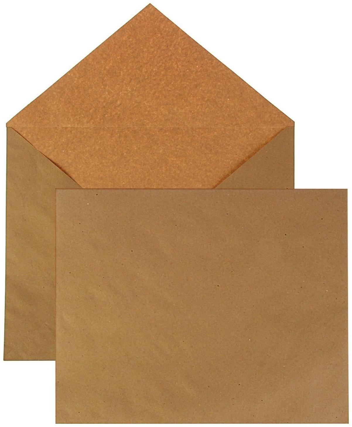 Конверт почтовый крафт С4 229 x 324 мм, без подсказа, без окна, без клея, 80 г/м2