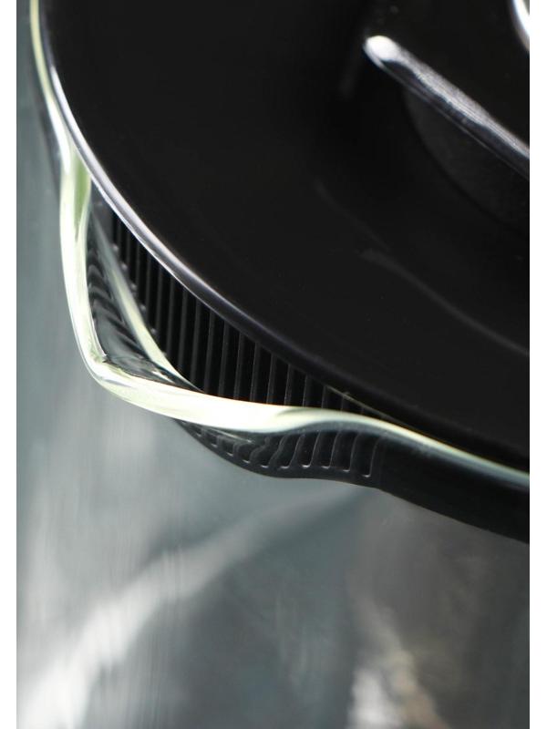 Чайник стеклянный заварочный «Локи», 1,4 л, с металлическим ситом, цвет чёрный