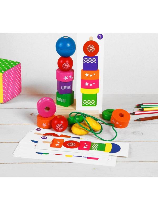 Пирамидка «Геометрическая фантазия», детали: 3 × 3 см