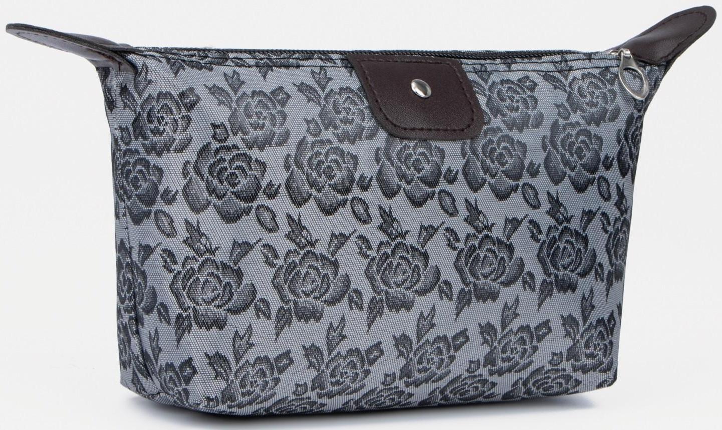 Косметичка на молнии, цвет тёмно-серый