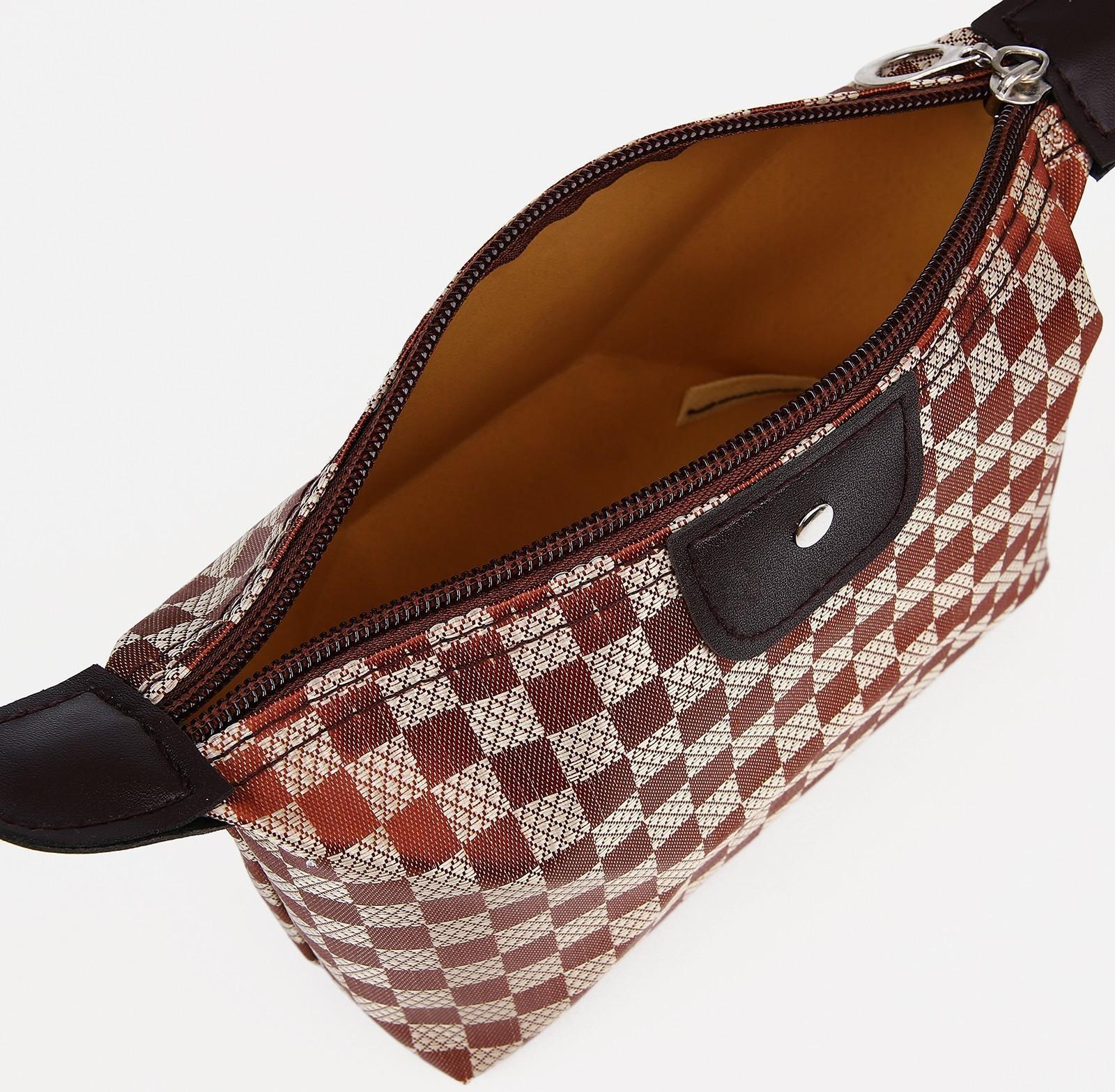 Косметичка дорожная, отдел на молнии, цвет коричневый