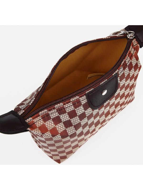 Косметичка дорожная, отдел на молнии, цвет коричневый