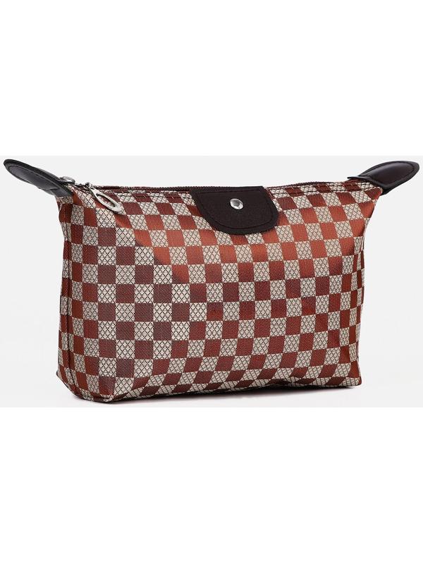 Косметичка дорожная, отдел на молнии, цвет коричневый