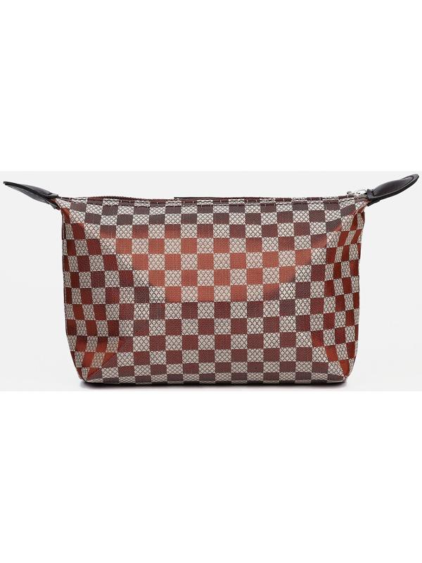 Косметичка дорожная, отдел на молнии, цвет коричневый