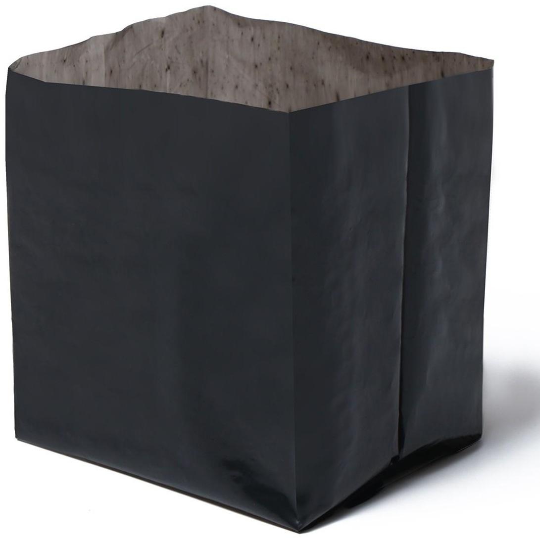 Пакет для рассады, 0.6 л, 8 × 14 см, полиэтилен толщиной 50 мкм, с перфорацией, чёрный, Greengo