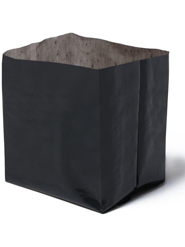 Пакет для рассады, 0.6 л, 8 × 14 см, полиэтилен толщиной 50 мкм, с перфорацией, чёрный, Greengo