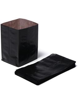 Пакет для рассады, 1 л, 9 × 18 см, полиэтилен толщиной 50 мкм, с перфорацией, чёрный, Greengo