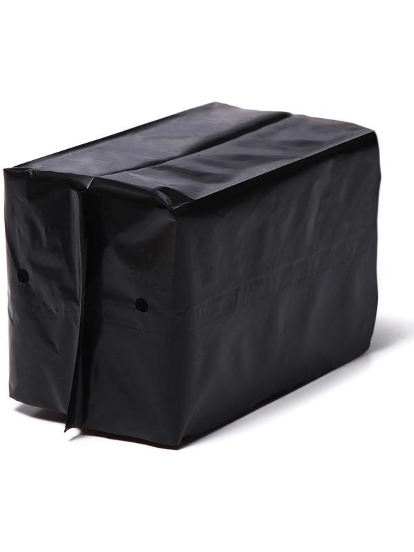 Пакет для рассады, 1 л, 9 × 18 см, полиэтилен толщиной 50 мкм, с перфорацией, чёрный, Greengo