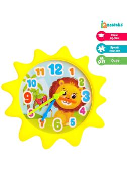 Часики игровые «Животные», учим время, считаем, МИКС