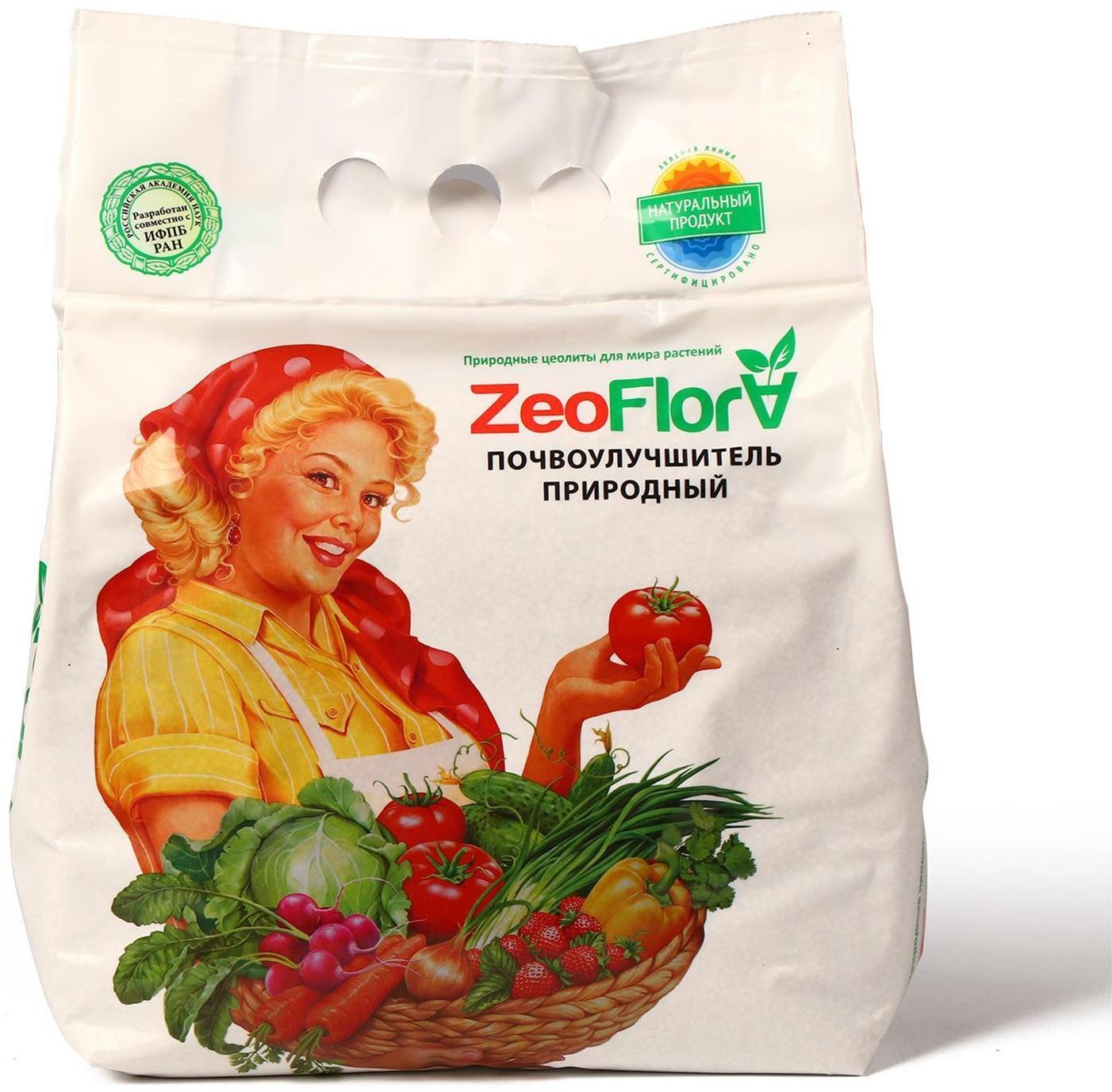 Субстрат минеральный цеолит (осадочный), 5 л, фракция 1-3 мм, почвоулучшитель, ZEOFLORA