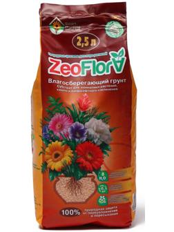 Субстрат минеральный цеолит, 2,5 л, фракция 1-3 мм, влагосберегающий, ZEOFLORA
