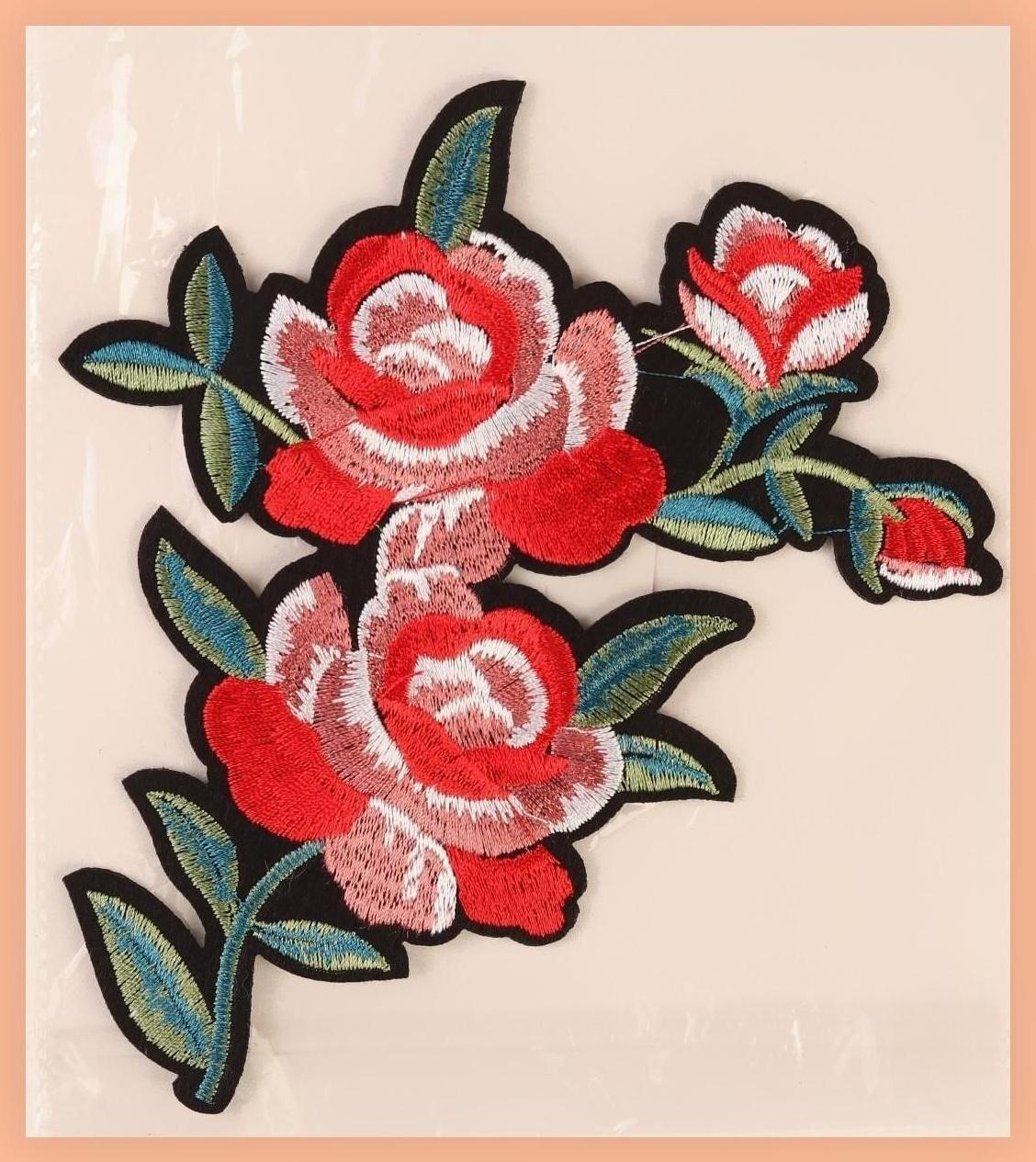 Термоаппликация «Цветы», 16,5 × 12 см, цвет разноцветный