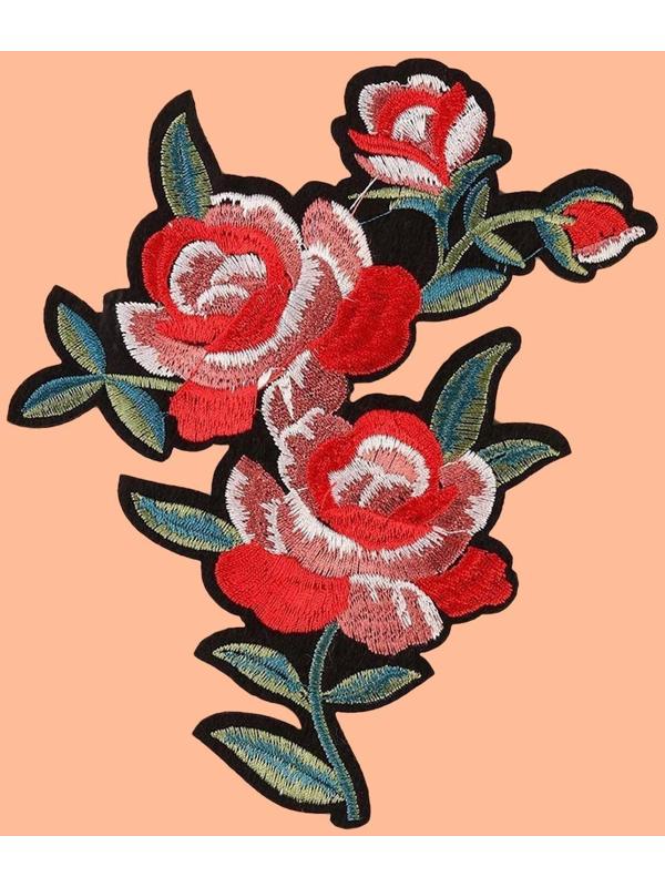 Термоаппликация «Цветы», 16,5 × 12 см, цвет разноцветный