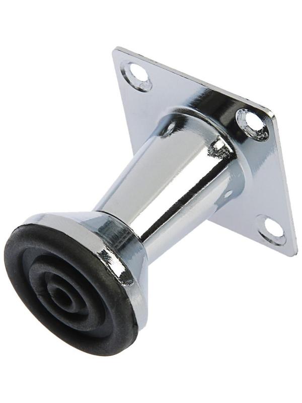 Опора мебельная, регулируемая, конусообразная, h=50 мм, цвет хром