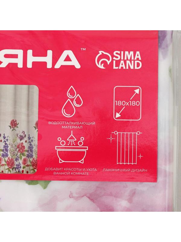 Штора для ванной Доляна «Акварель», 180×180 см, EVA