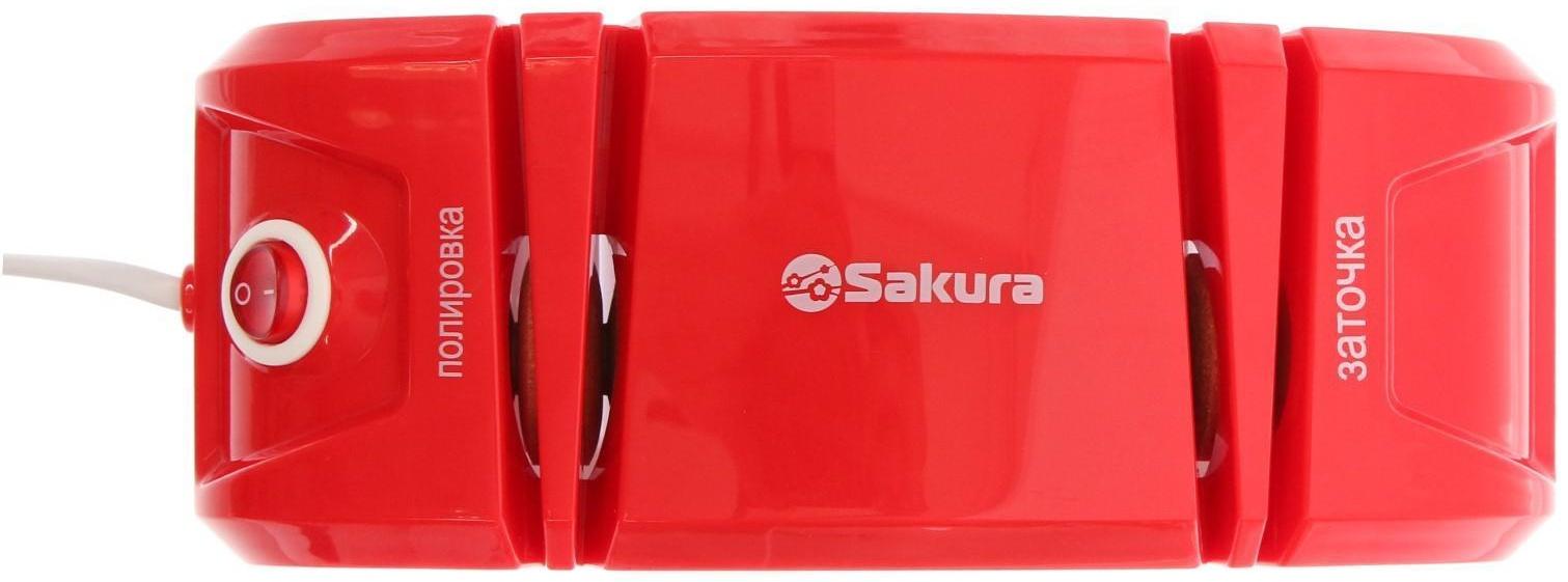 Точилка для ножей Sakura SA-6604R, электрическая, 120 Вт, красная