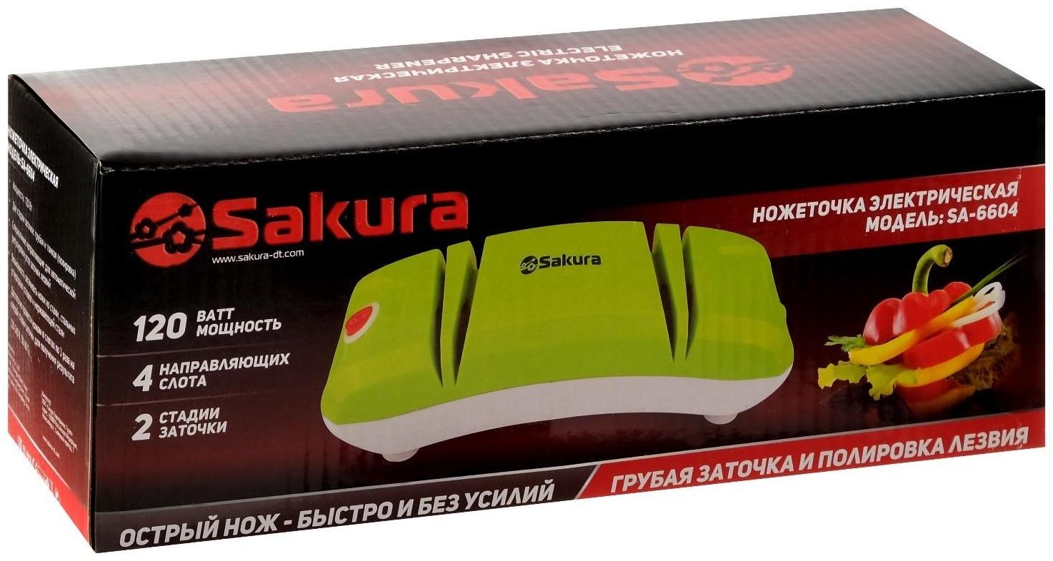 Точилка для ножей Sakura SA-6604R, электрическая, 120 Вт, красная