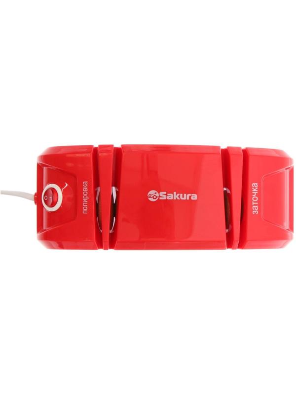 Точилка для ножей Sakura SA-6604R, электрическая, 120 Вт, красная