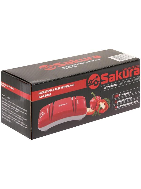 Точилка для ножей Sakura SA-6604R, электрическая, 120 Вт, красная