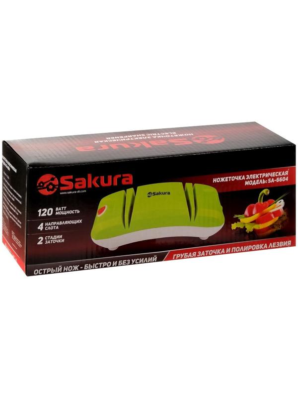 Точилка для ножей Sakura SA-6604R, электрическая, 120 Вт, красная