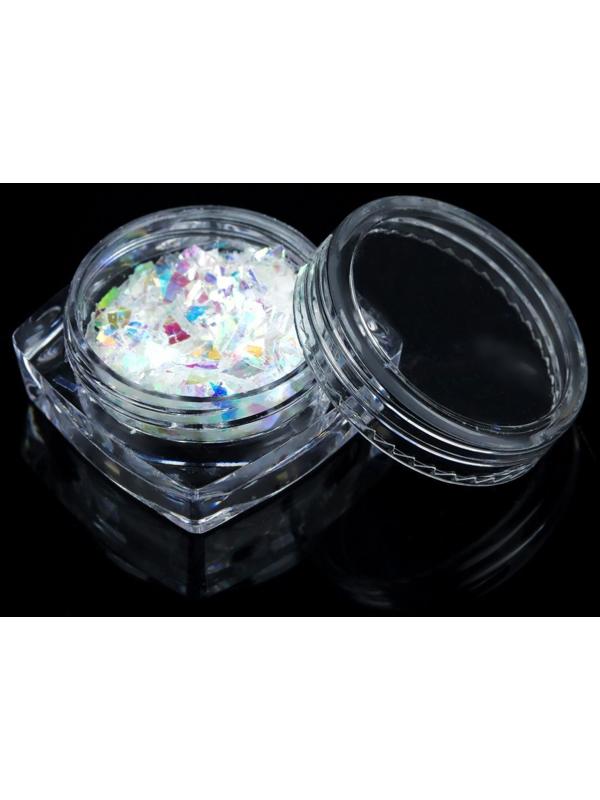 Радужные хлопья для декора, цвет прозрачная голография